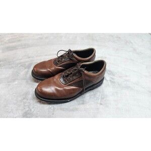 CALLAWAY Men's Size 10 Golf Collection Brown Leather Lace Golf Shoes